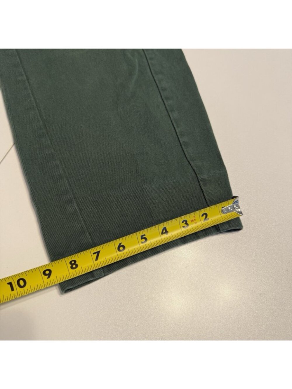 LE BON SHOPPE Arc Pants Pine Green Barrel Leg 100% Cotton Canvas Small - Picture 9 of 9